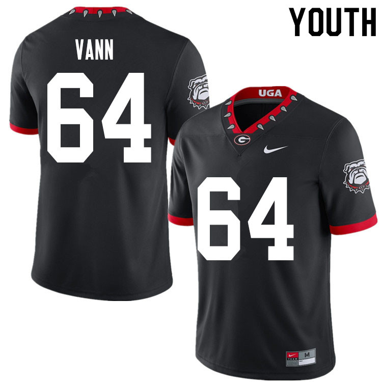 2020 Youth #64 David Vann Georgia Bulldogs Mascot 100th Anniversary College Football Jerseys Sale-Bl
